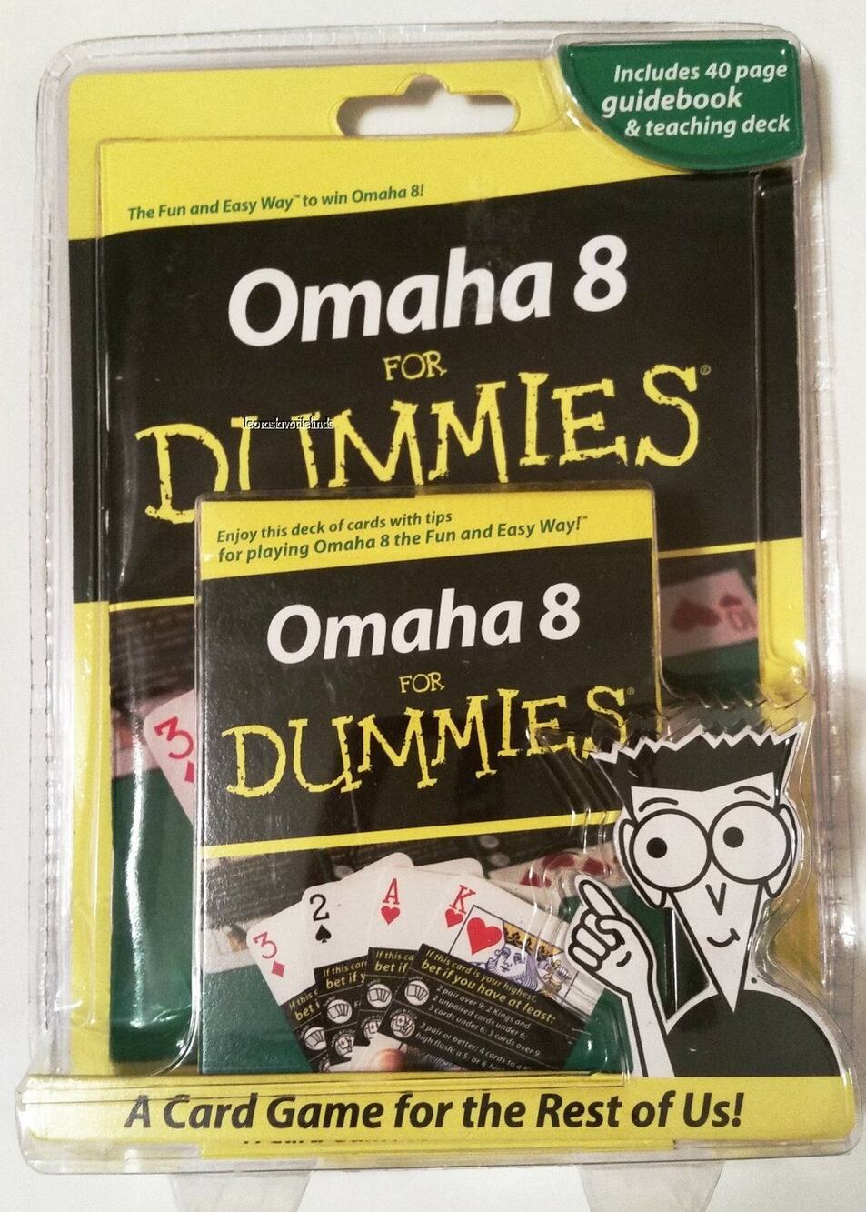 Omaha 8 Poker for Dummies Teaching Deck Playing Cards & Instruction Guidebook